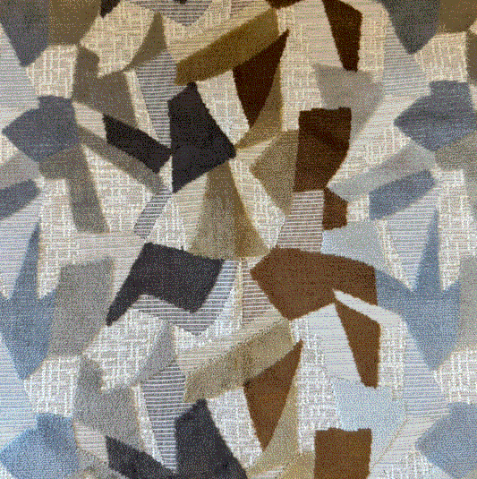 Fabric geometric design col. multicolor (single width)