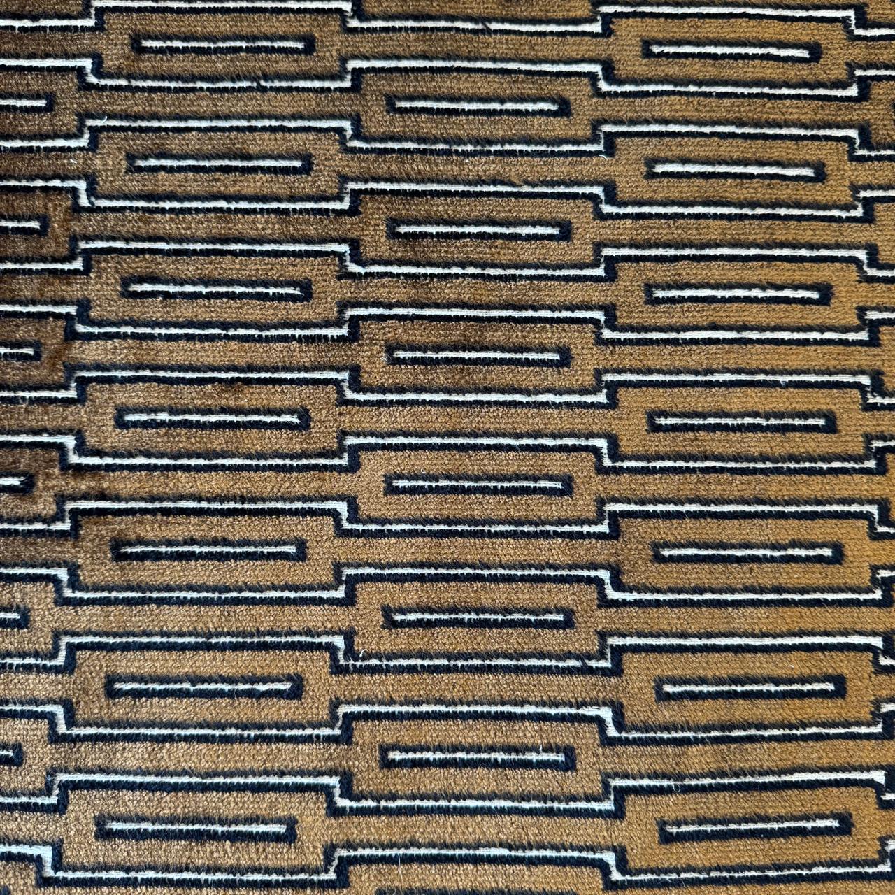 Fabric geometric design col. white,brown,black ( single width)
