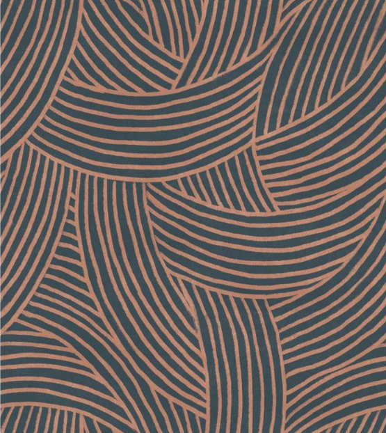 Fabric abstract design col.pink/purple (single width)