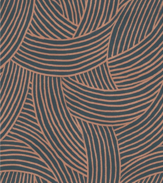 Fabric abstract design col.pink/purple (single width)