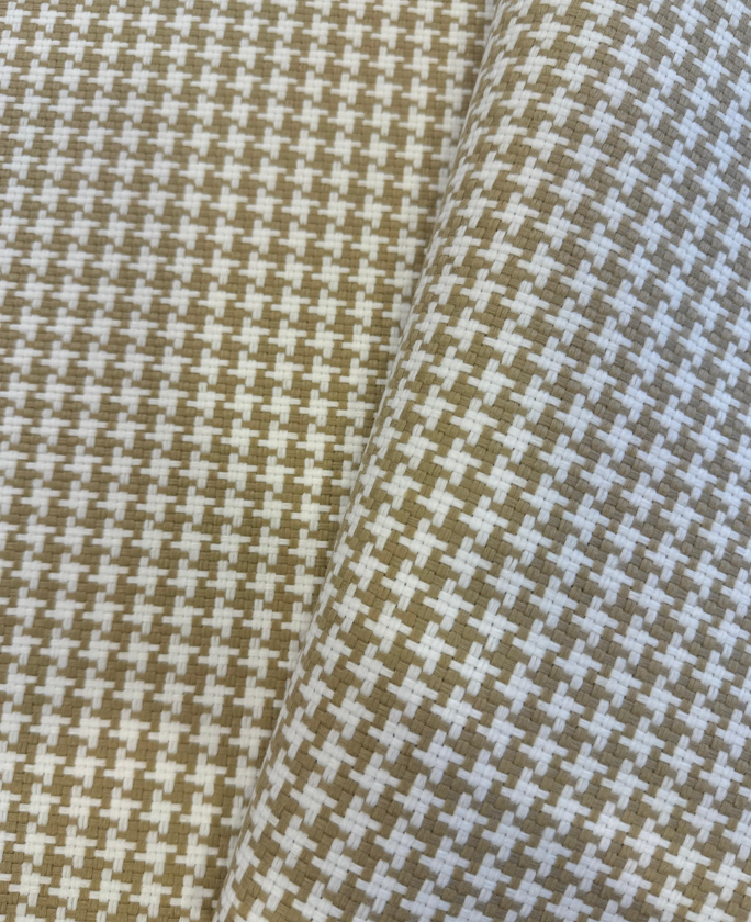 Outdoor fabric decorative plain col. white/beige (single width)