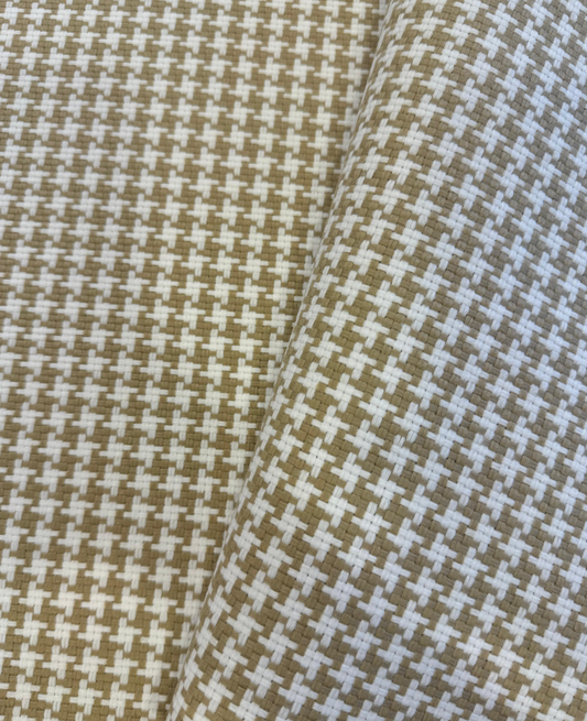 Outdoor fabric decorative plain col. white/beige (single width)