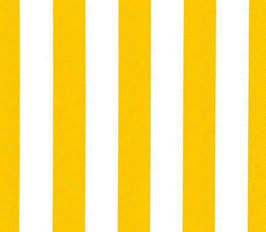 Outdoor fabric striped design col. white/yellow (single width)