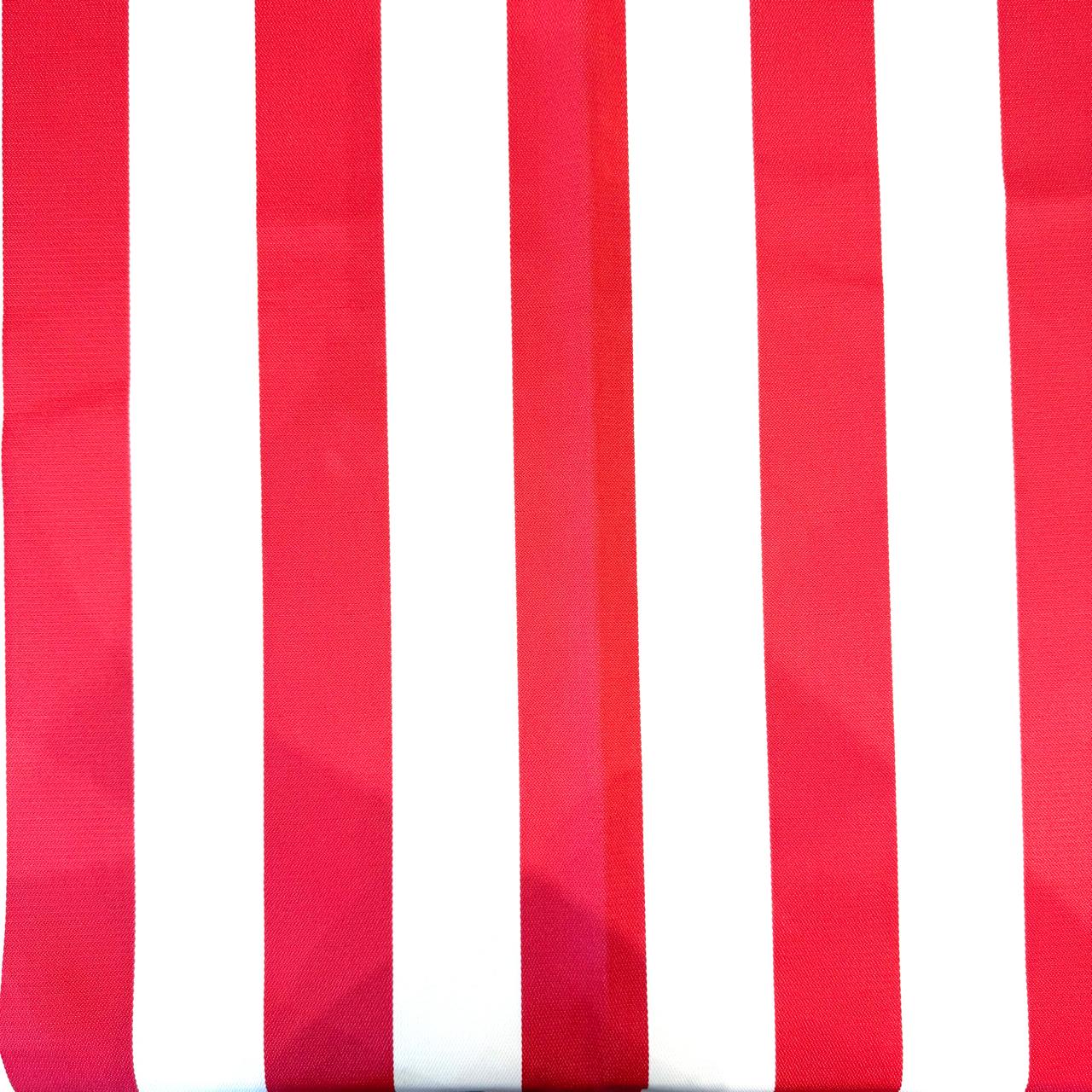 Outdoor fabric striped design col. white/red (single width)