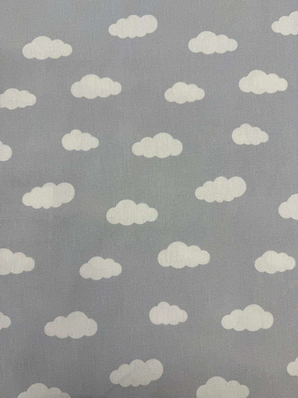 Curtain sky design col. white/grey(double width)