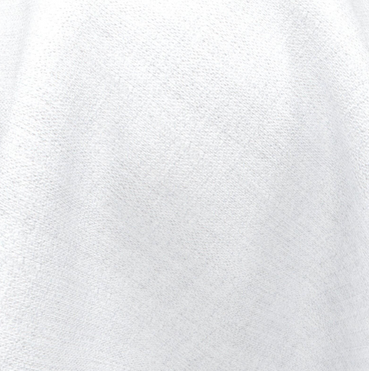 (FR) Curtain linen effect plain col. white ( double width)