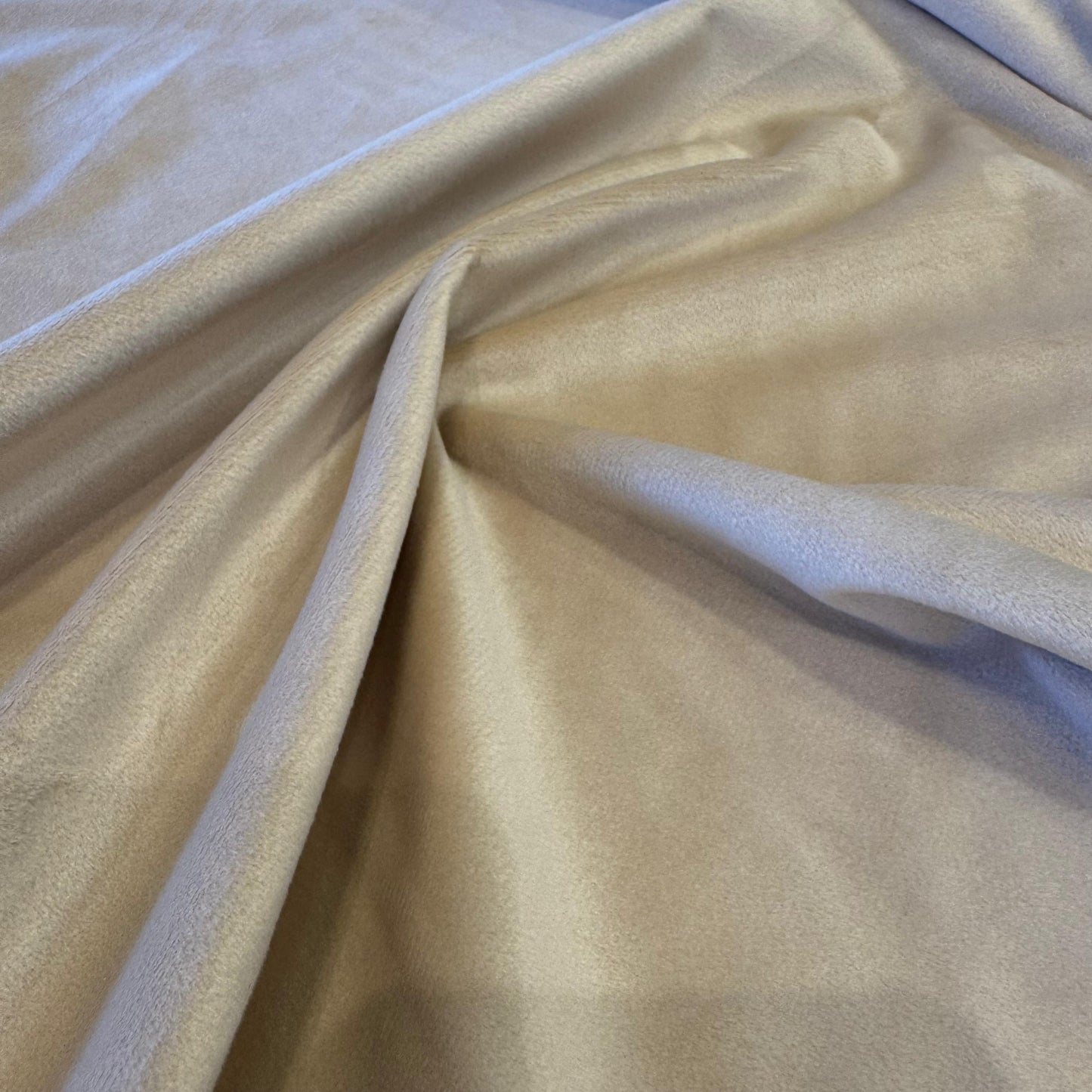 Fabric velvet plain col. beige ( double width)