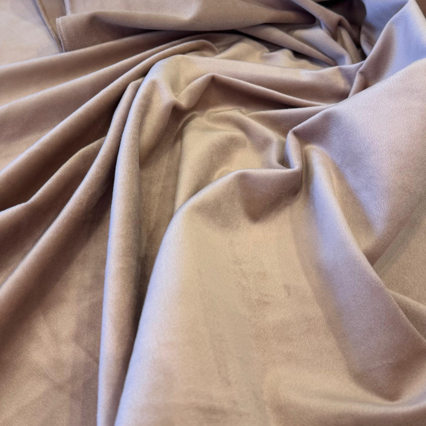 Fabric velvet plain col. light pink ( double width)
