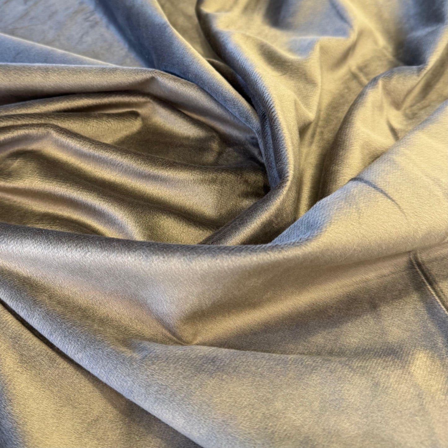 Fabric velvet plain col. dark grey ( double width)