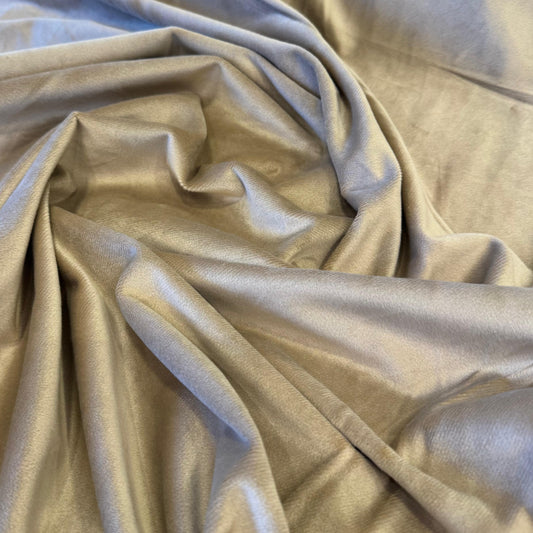 Fabric velvet plain col. beige ( double width)
