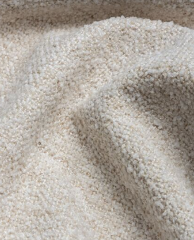 Fabric boucle col. beige (single width)