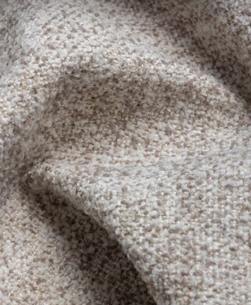 Fabric boucle col. beige (single width)