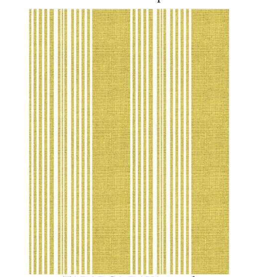 Outdoor fabric striped design col. yellow (single width)