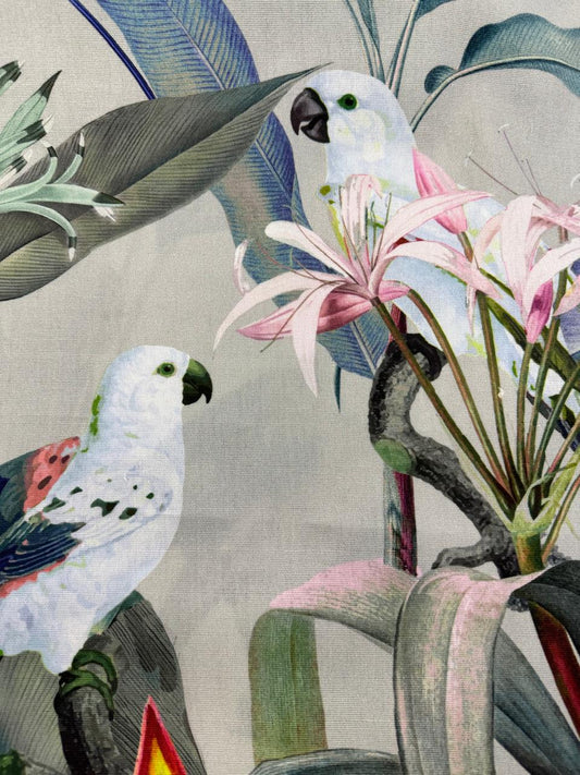 Outdoor fabric parrots design col. multicolor (single width)