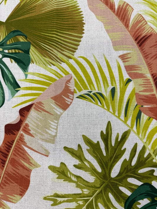 Outdoor fabric leaves design col. multicolor (single width)