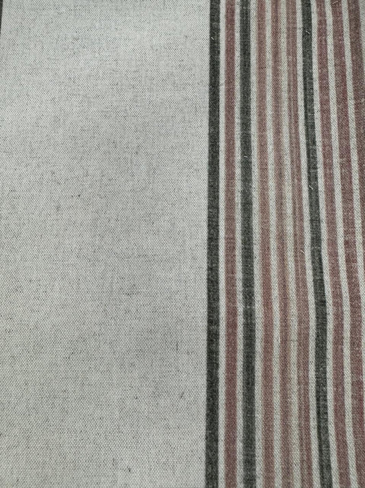 Fabric striped design col. beige/pink (single width)