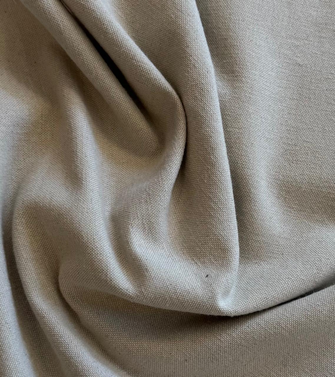 Fabric plain col. beige (single width)