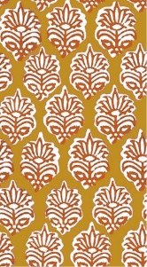 Outdoor fabric flowers design col. yellow/orange (double width)