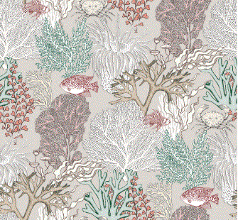 Outdoor fabric marine modern design col. pink (single width)