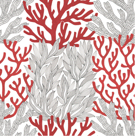Outdoor fabric marine modern design col. red (single width)