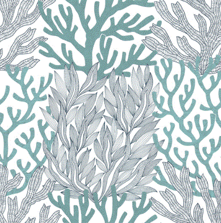 Outdoor fabric marine modern design col. blue (single width)