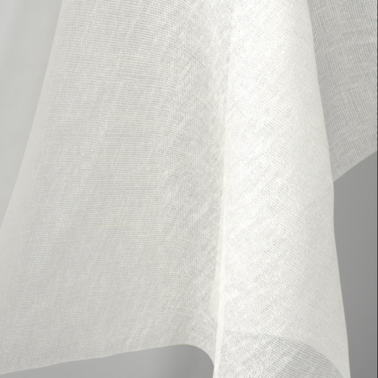 Sheer plain col.white (double width)
