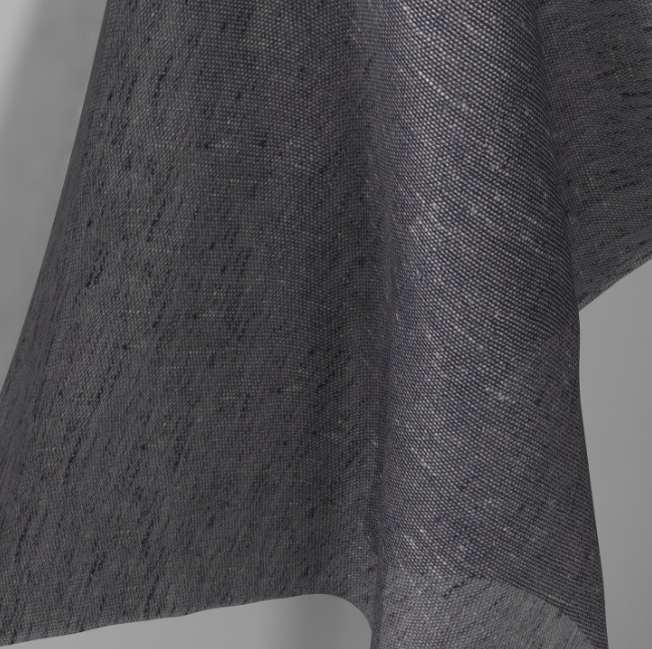Sheer plain col.black (double width)