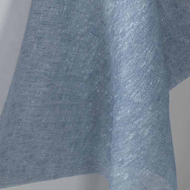 Sheer plain col.blue (double width)
