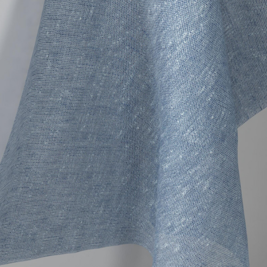Sheer plain col.blue (double width)