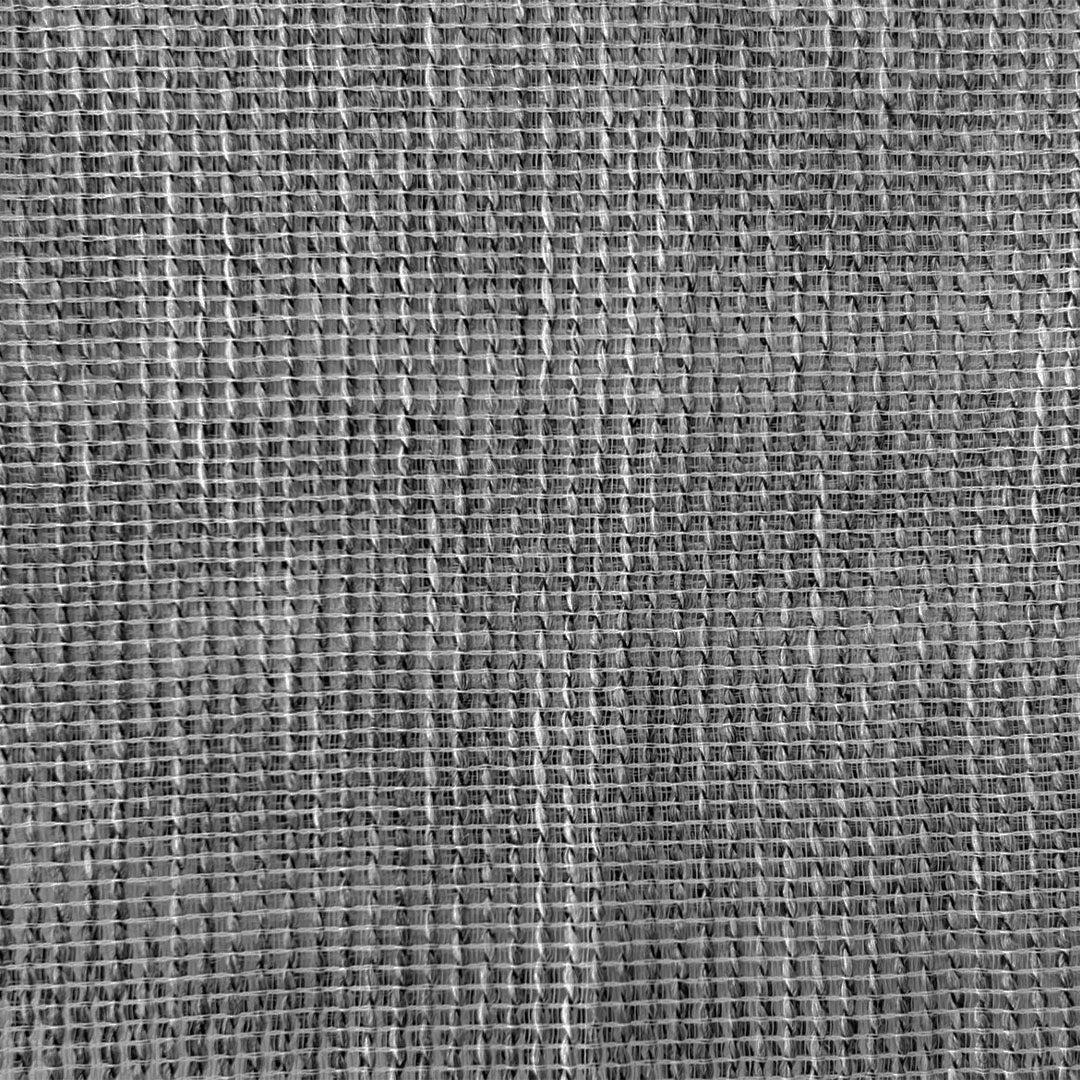 Sheer curtain stripes col. silver (double width)