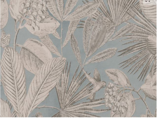 Wallpaper plants col. grey,blue