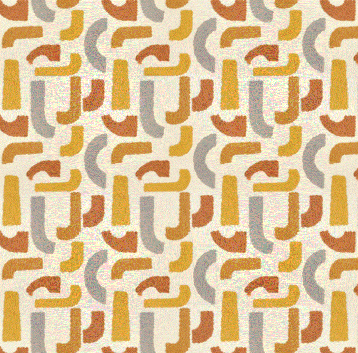 (FR) Fabric abstract geometric modern design col. nugget (single width)