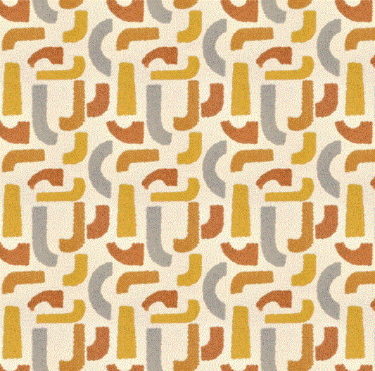 (FR) Fabric abstract geometric modern design col. nugget (single width)