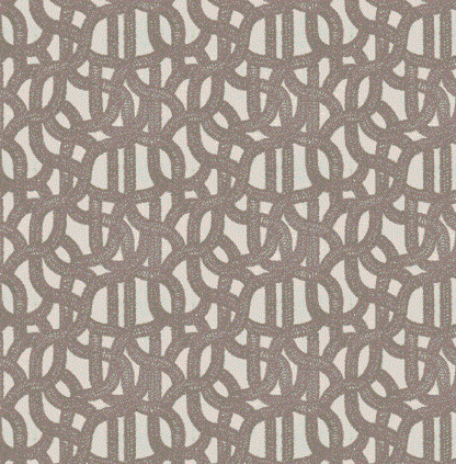 (FR) Fabric abstract geometric modern design col. taupe (single width)