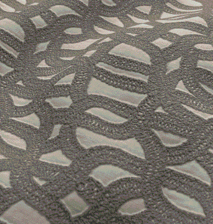 (FR) Fabric abstract geometric modern design col. taupe (single width)