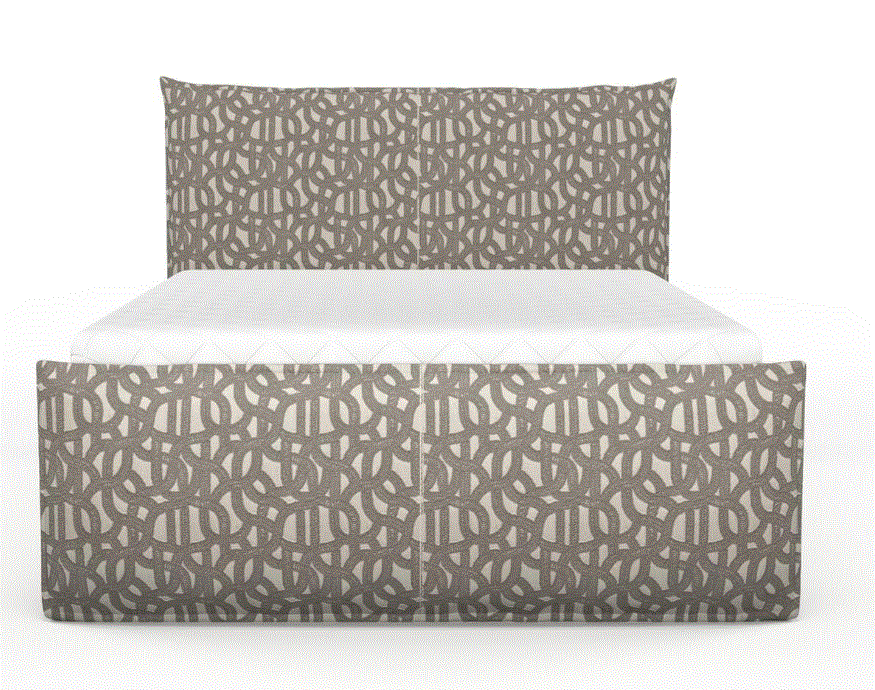 (FR) Fabric abstract geometric modern design col. taupe (single width)