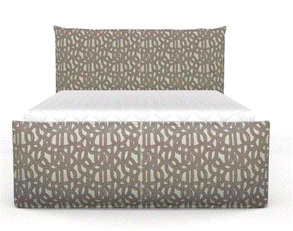 (FR) Fabric abstract geometric modern design col. taupe (single width)