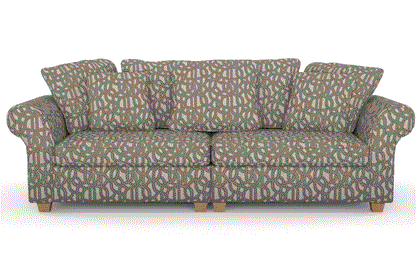 (FR) Fabric abstract geometric modern design col. taupe (single width)