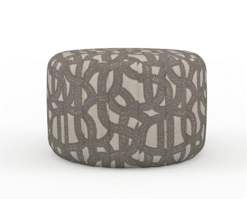 (FR) Fabric abstract geometric modern design col. taupe (single width)