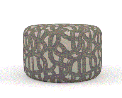 (FR) Fabric abstract geometric modern design col. taupe (single width)