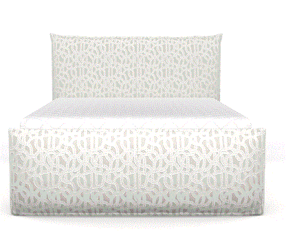 (FR) Fabric abstract geometric modern design col. limestone (single width)