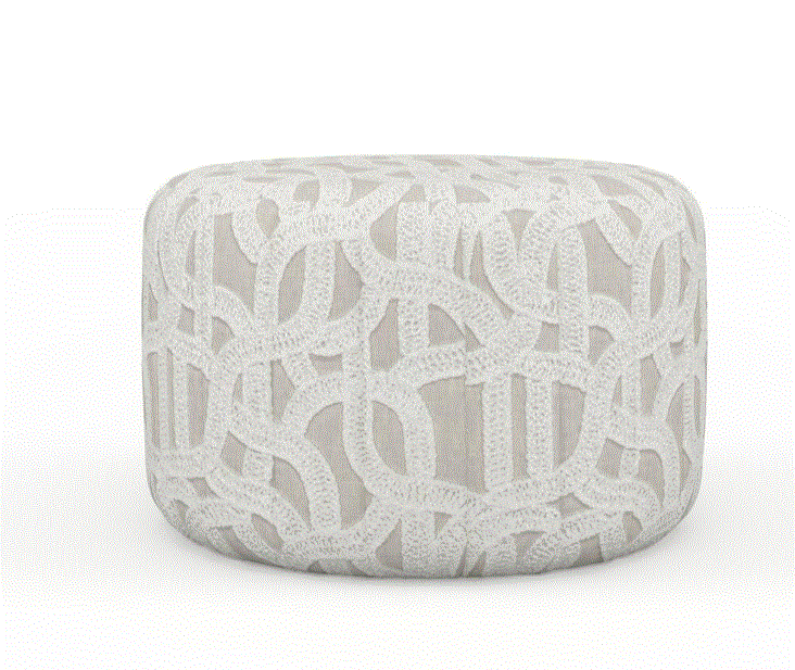 (FR) Fabric abstract geometric modern design col. limestone (single width)
