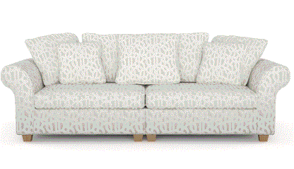 (FR) Fabric abstract geometric modern design col. limestone (single width)