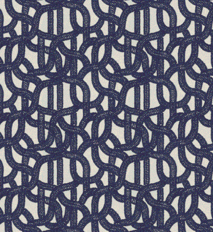 (FR) Fabric abstract geometric modern design col. navy (single width)