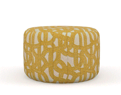 (FR) Fabric abstract geometric modern design col. sunflower (single width)