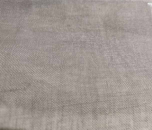 Sheer linen plain col.grey ( double width)