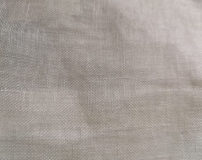 Sheer linen plain col. beige ( double width)