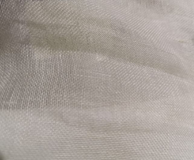 Sheer linen plain col.beige ( double width)