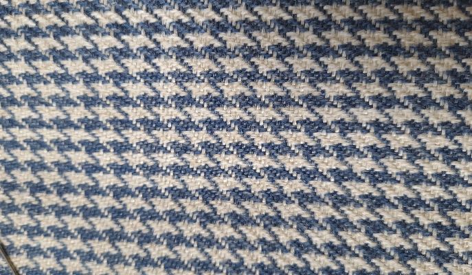 Fabric design col. blue  ( single width)