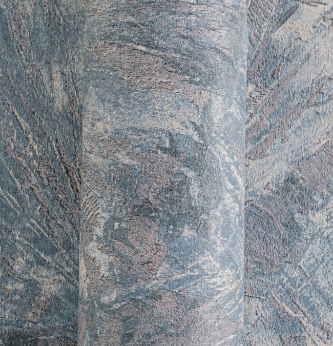 Wallpaper decorative design col. blue/grey